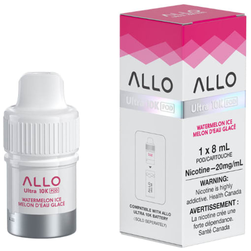 Allo Ultra 10k Watermelon Ice 20mg Pre-Filled Pod (Provincial)