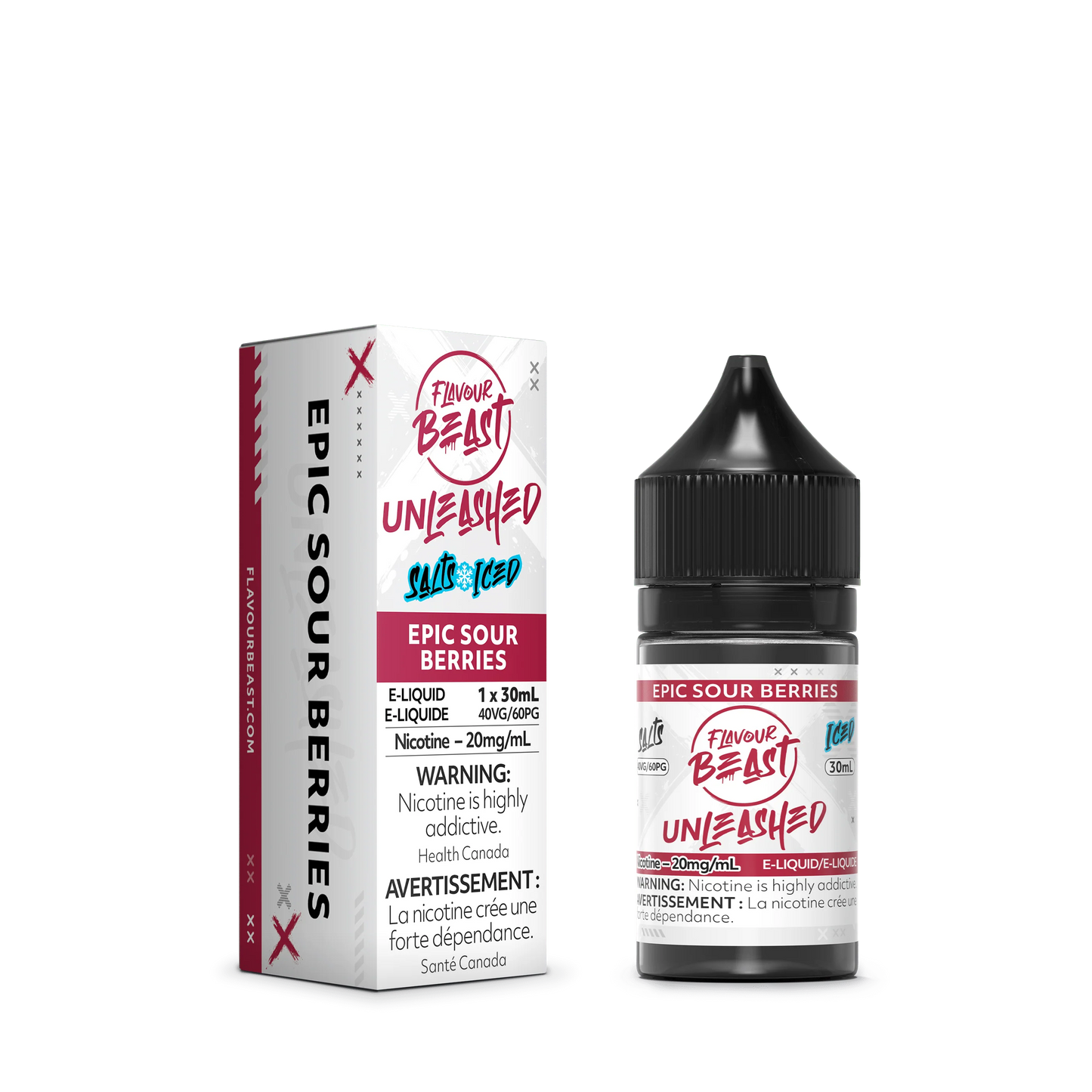 Flavour Beast E-liquid Unleashed Epic Sour Berries Iced 20mg/30ml (Provincial)