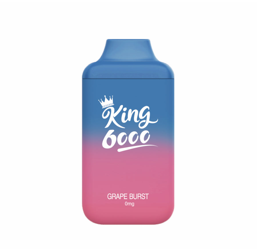 King 6000 Zero Bar Grape Burst 0mg/ml disposable (Provincial)