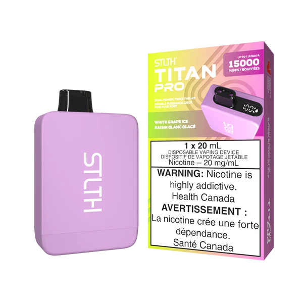 STLTH Titan Pro 15K White Grape Ice 20mg/ml Disposable (Provincial)