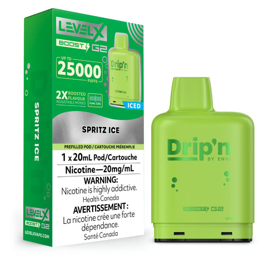 Drip’n LevelX Boost G2 25K Pod Spritz Ice 20mg (Provincial) {7A}