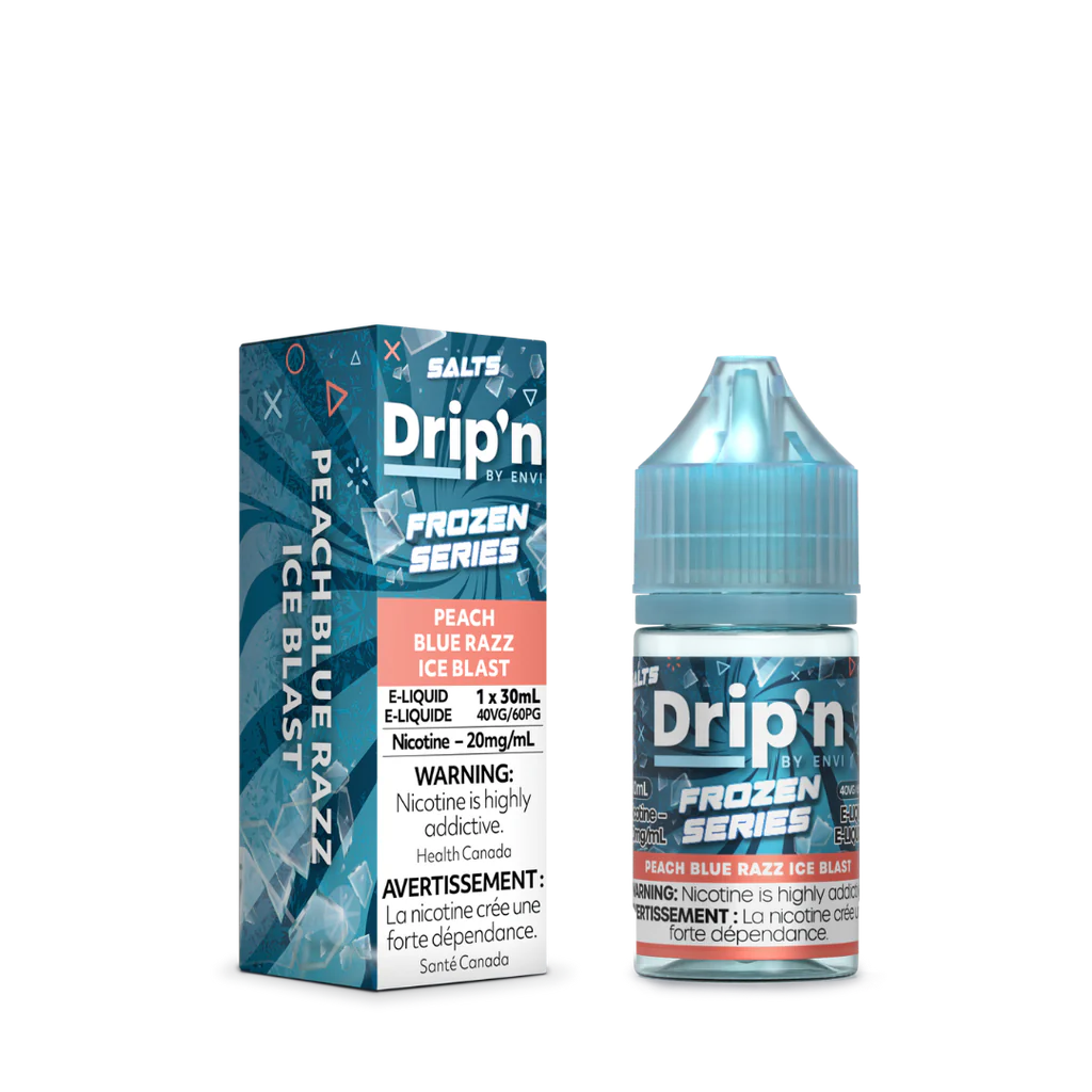 Drip’n E-liquid Frozen Series Peach Blue Razz Ice Blast 20mg 30mL (Provincial)