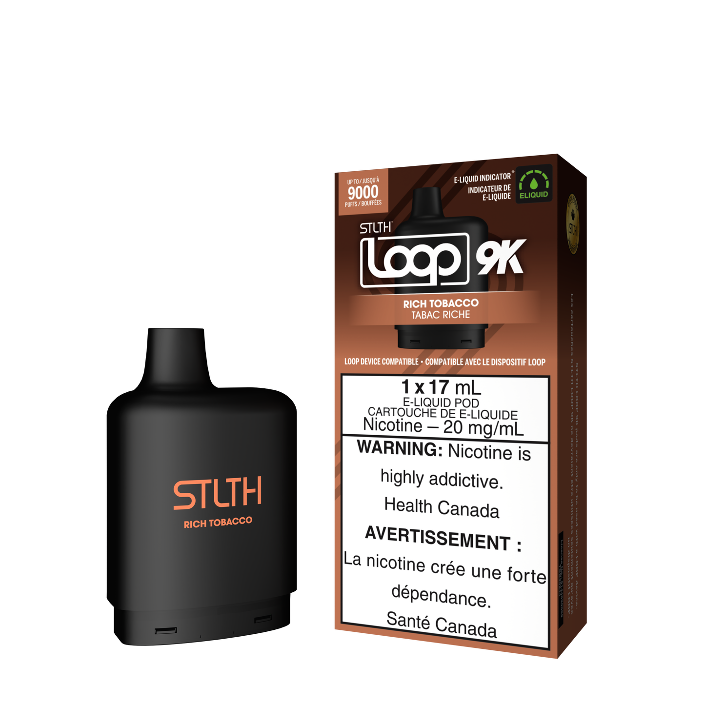 Stlth Loop Pod 9K Rich Tobacco 20mg/ml (Provincial)