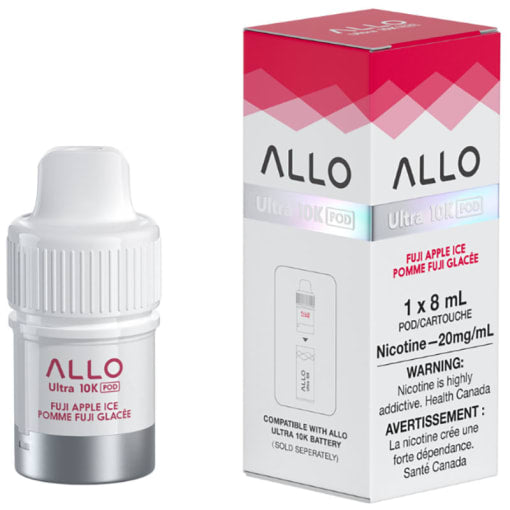 Allo Ultra 10k Fuji Apple Ice 20mg Pre-Filled Pod (Provincial)