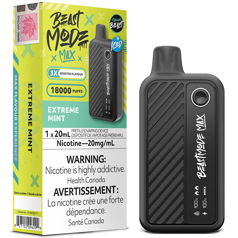 Flavour Beast Mode Max 18k Extreme Mint Iced 20mg/ml disposable (Provincial)