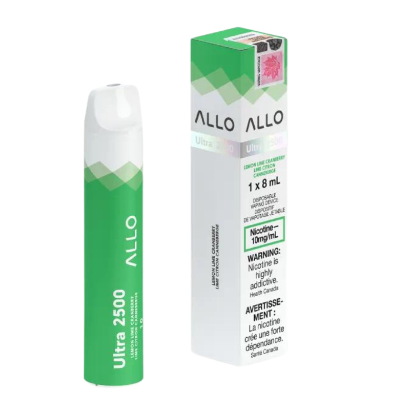 Allo Ultra 2500 Lemon Lime Cranberry 10mg/mL disposable( Provincial)