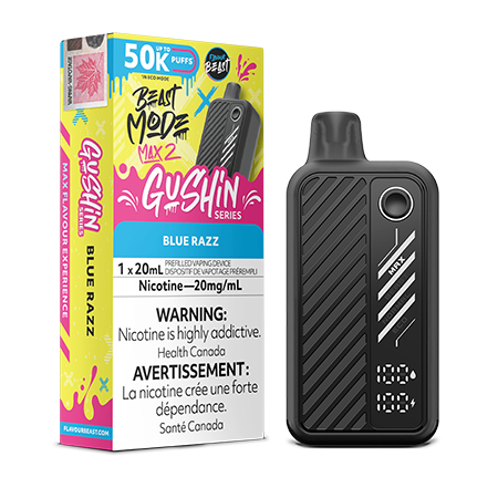 Flavour Beast Mode Max2 50k Gushin Blue Razz Disposable 20mg/ml  (Provincial)