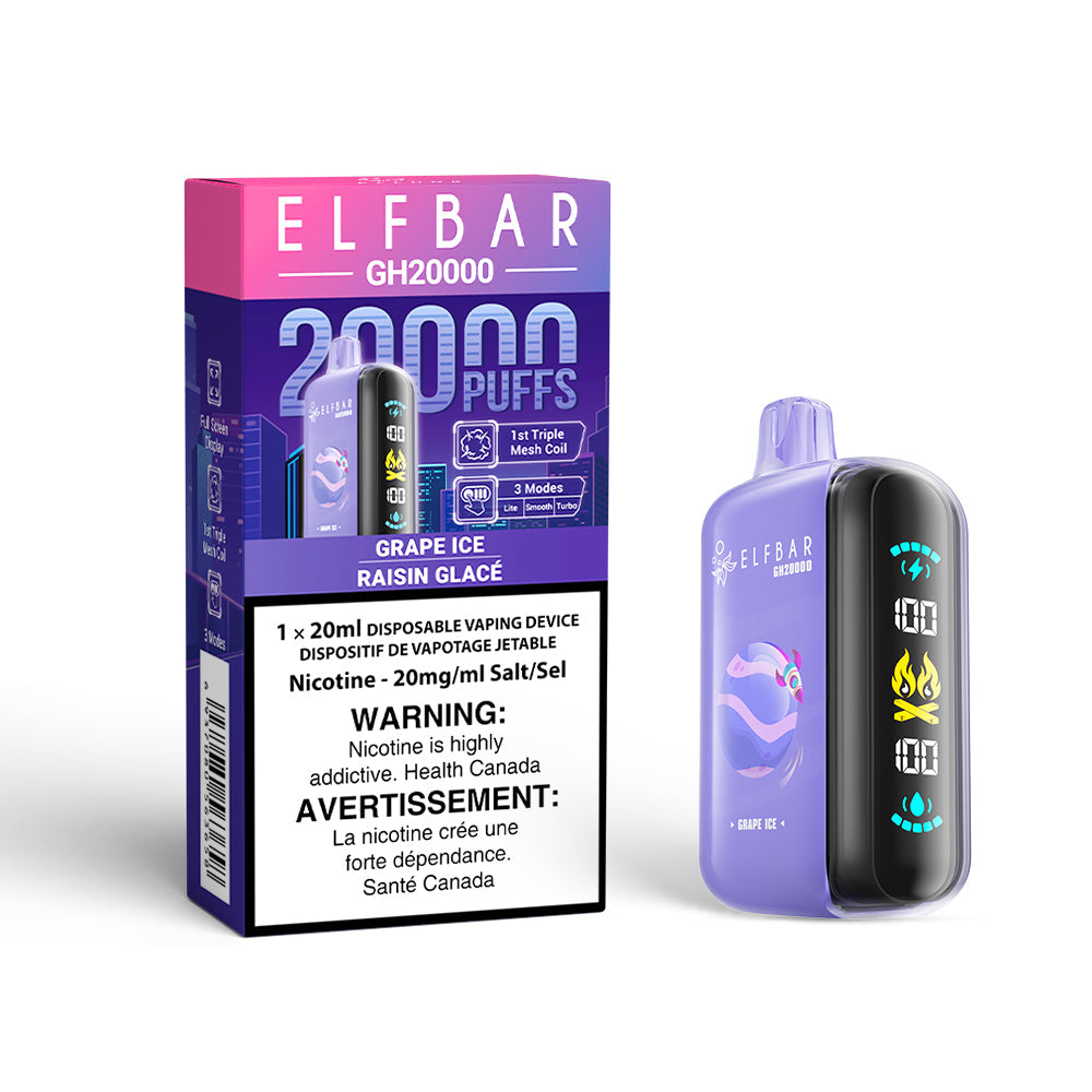 Elf Bar GH20K Grape Ice 20mg/mL disposable (Provincial)