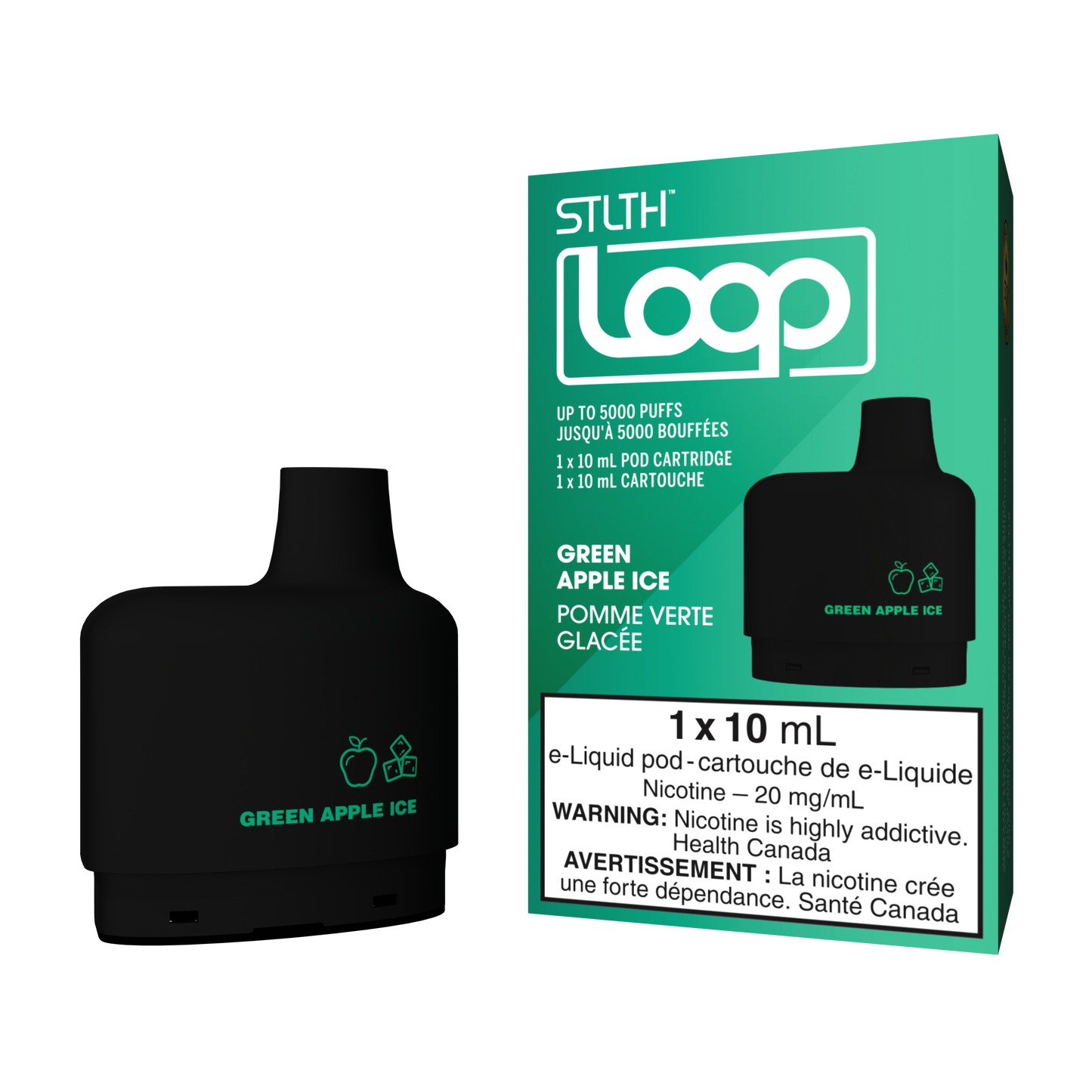 Stlth Loop Pod 5K Green Apple Ice 20mg/ml (Provincial)