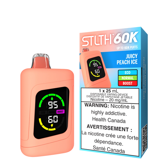Stlth 60k Juicy Peach Ice 20mg disposable (Provincial)