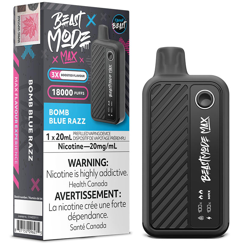 Flavour Beast Mode Max 18k Bomb Blue Razz 20mg disposable (Provincial)