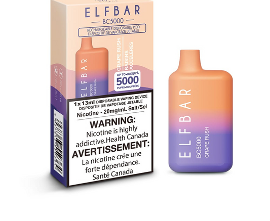 Elf Bar BC5000 Grape Rush 20mg/mL disposable (Provincial)