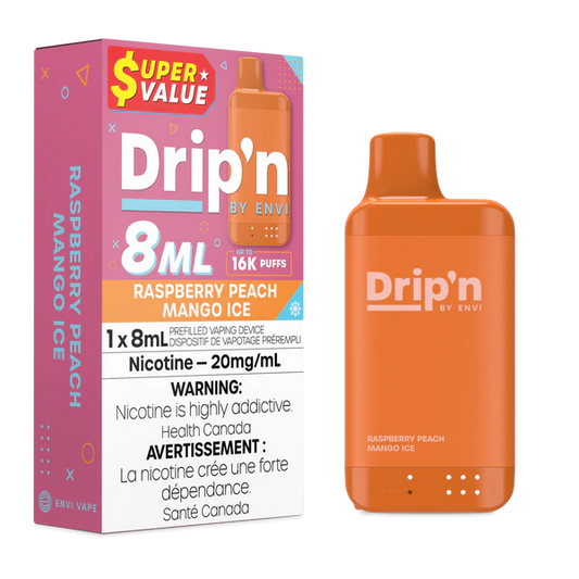 Drip’n by Envi 16k Raspberry Peach Mango Ice 20mg/ml Disposable (Provincial)