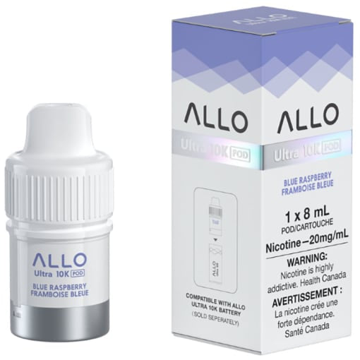 Allo Ultra 10k Blue Rasberry 20mg Pre-Filled Pod (Provincial)