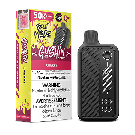 Flavour Beast Mode Max2 50k Gushin Cherry Disposable 20mg/ml  (Provincial)