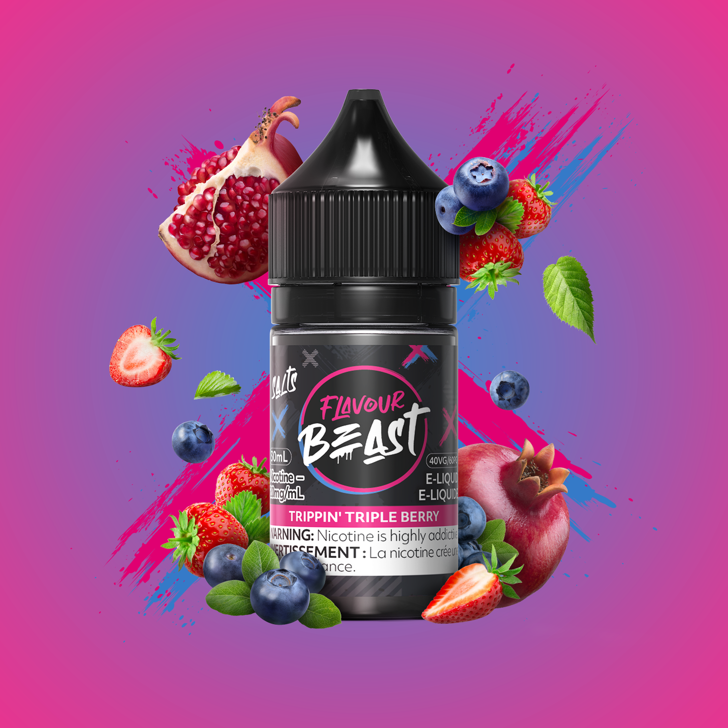 Flavour Beast E-Liquid Trippin’ Triple Berry 20mg - 30ml (Provincial)