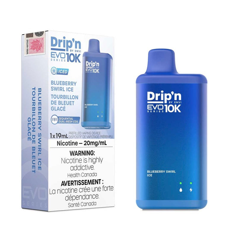 Drip’n EVO 10K Blueberry Swirl Ice 20mg/mL disposable (Provincial)