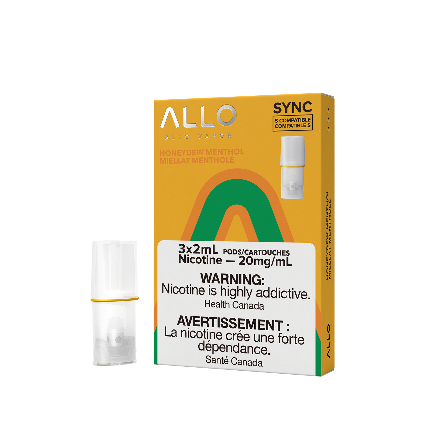Allo Sync Honeydew Menthol 20mg Pods (Provincial)