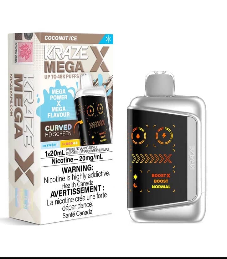 Kraze Mega X 48K Coconut Ice 20mg/mL Disposable (Provincial)