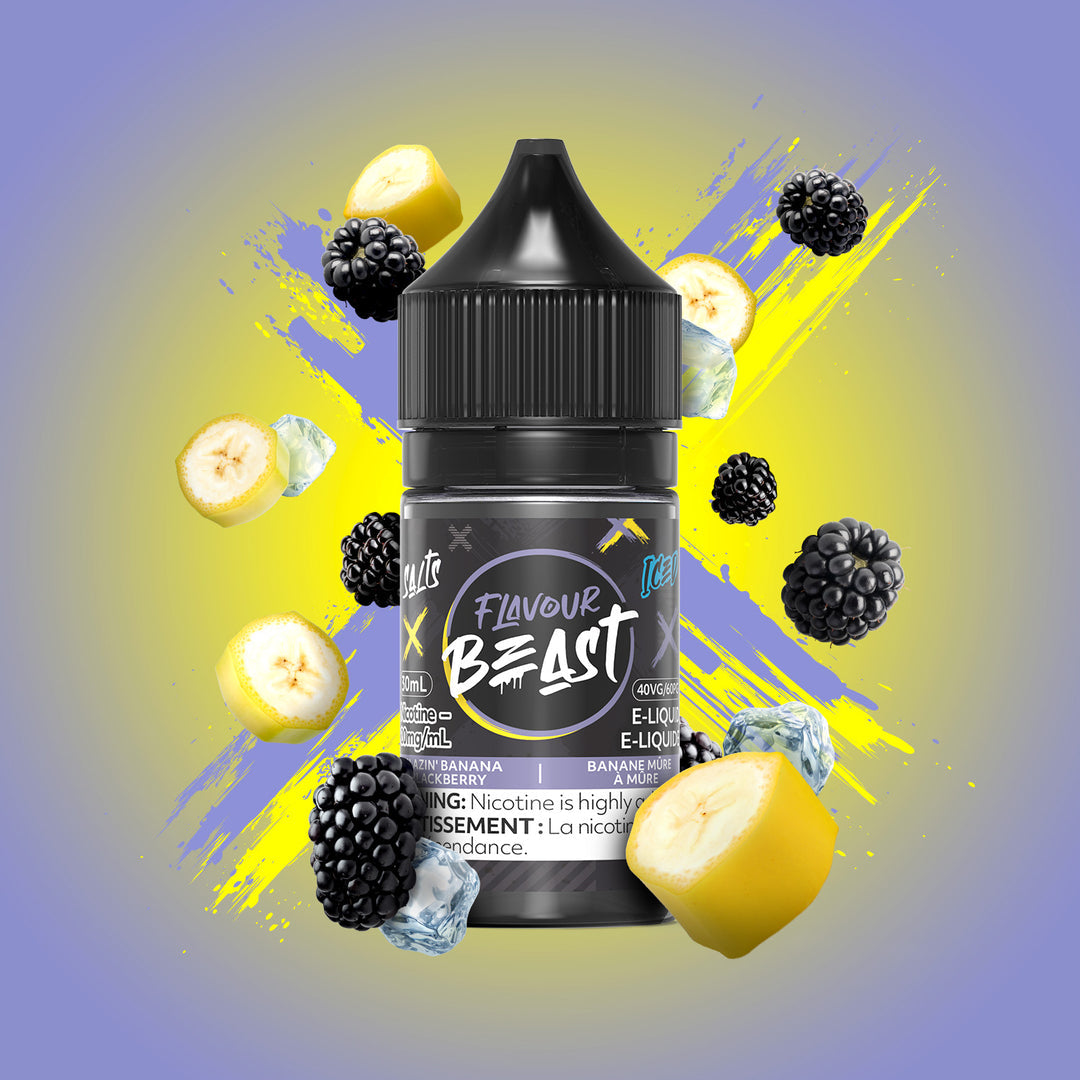 Flavour Beast E-Liquid Blazin Banana Blackberry Iced 20mg - 30ml (Provincial)