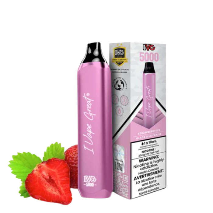 IVG 5000 Strawberry Ice 20mg/mL disposable (Provincial)