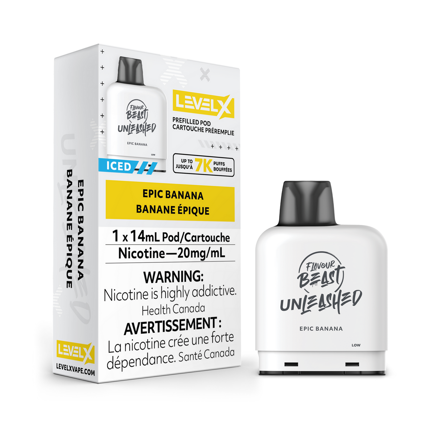 Flavour Beast Unleashed LevelX Pod 7K Epic Banana 20mg (Provincial)