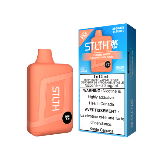 Stlth 8KPro Peach Blue Razz Ice 20mg disposable (Provincial)