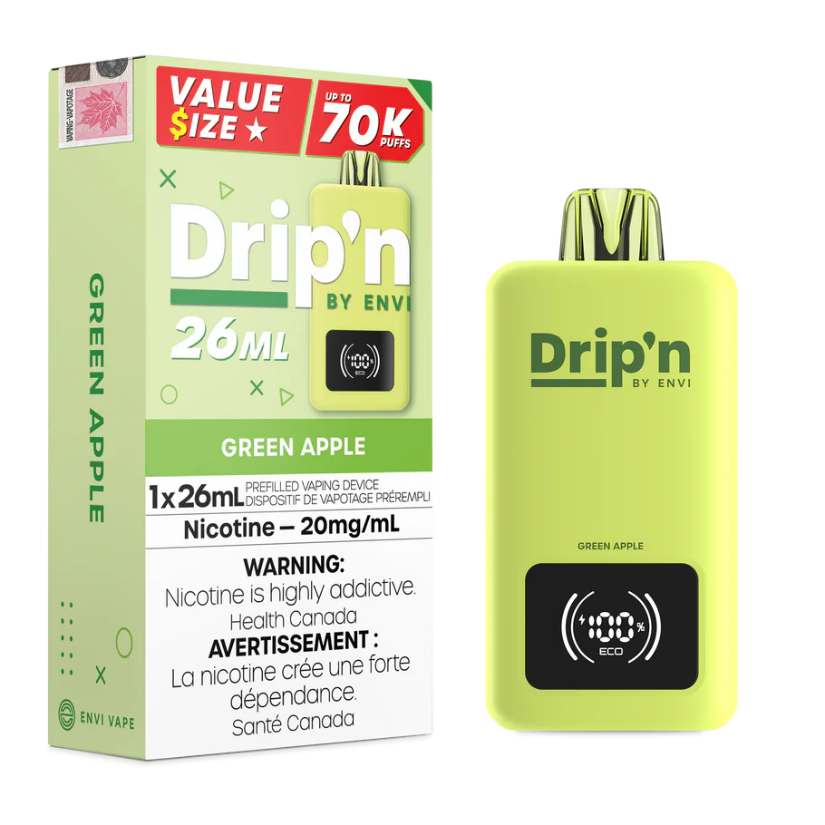 Drip’n by Envi 70K Green Apple Disposable (Provincial)