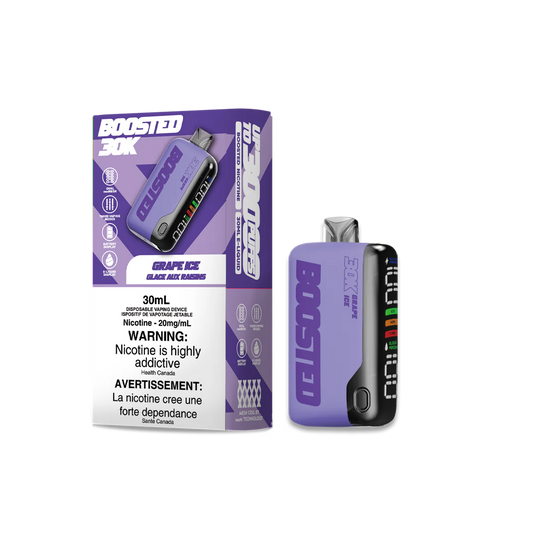 Boosted 30K Grape Ice 20mg/mL disposable (Provincial)