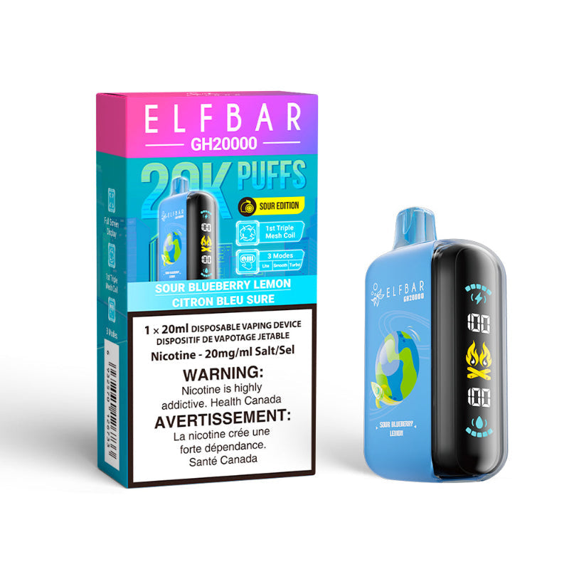 Elf Bar GH20K Sour Blueberry Lemon 20mg/mL disposable (Provincial)