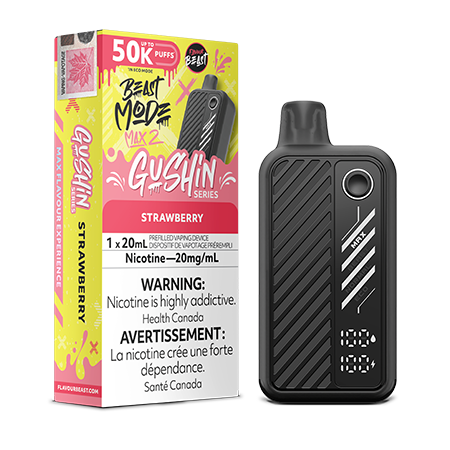 Flavour Beast Mode Max2 50k Gushin Strawberry  Disposable 20mg/ml (Provincial)