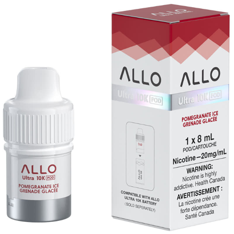 Allo Ultra 10k Pomegranate Ice 20mg Pre-Filled Pod (Provincial)
