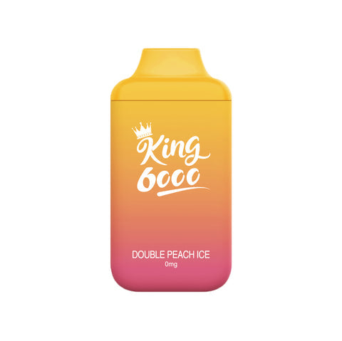 King 6000 Zero Bar Double Peach Ice 0mg/ml disposable (Provincial)