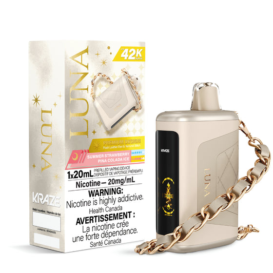 Kraze Luna Strawberry Summer Strawberry Pina Colada Ice 42k Disposable 20mg/mL (Provincial)