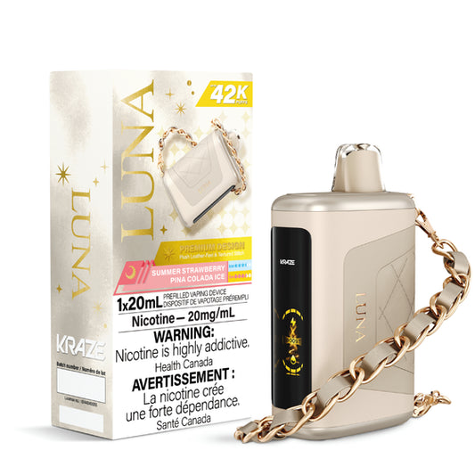 Kraze Luna Strawberry Summer Strawberry Pina Colada Ice 42k Disposable 20mg/mL (Provincial)