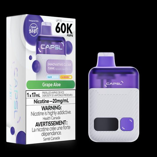 CAPSL  60k Grape Aloe 20mg/ml Disposable (Provincial)