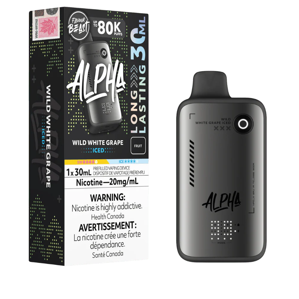 Flavour Beast Alpha Wild White Grape Iced 80K 20mg disposable (Provincial)