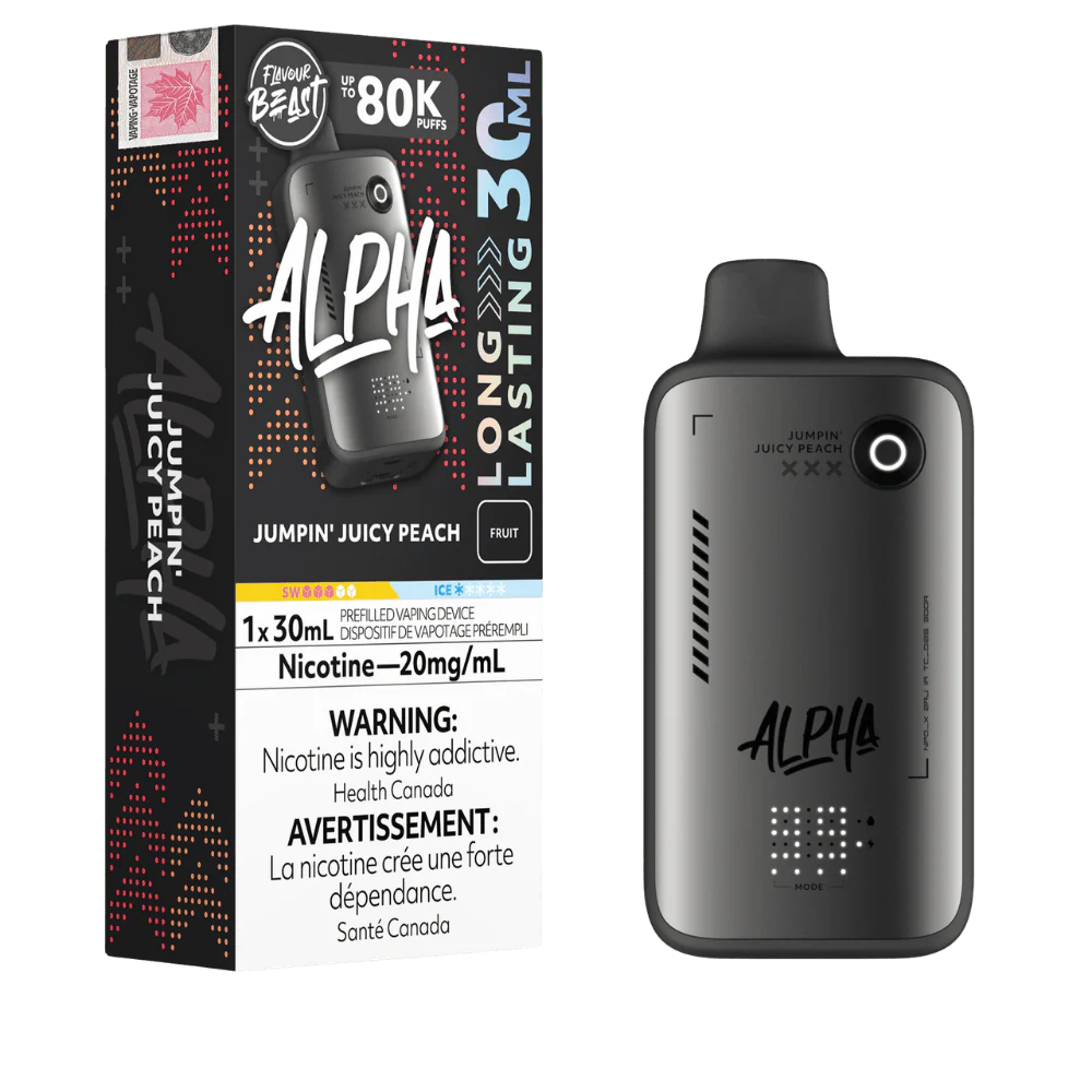 Flavour Beast Alpha Jumpin Juicy Peach Iced 80K 20mg disposable (Provincial)