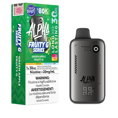 Flavour Beast Alpha Green Apple Fruity G 80K 20mg disposable (Provincial)