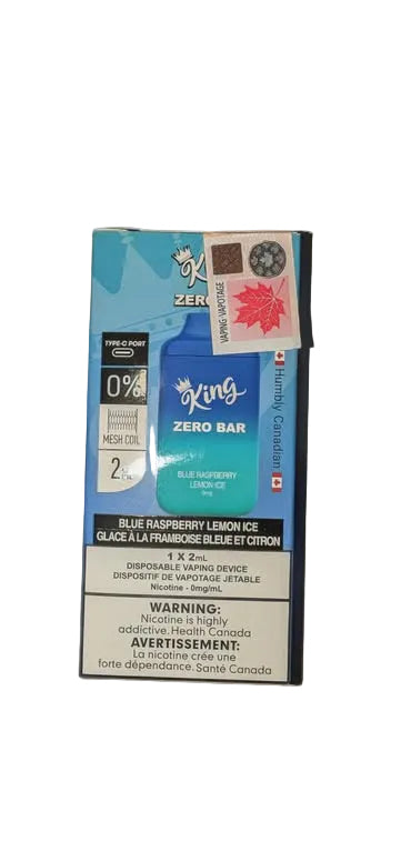 King 6000 Zero Bar Blue Raspberry Lemon Ice 0mg/ml disposable (Provincial)