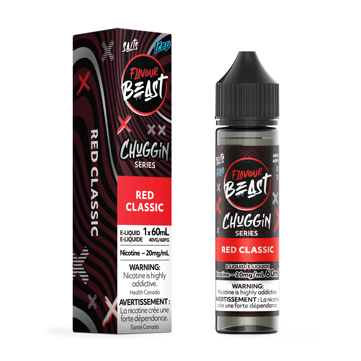Flavour Beast E-liquid Chuggin Red Classic Iced 20mg - 60ml (Provincial)