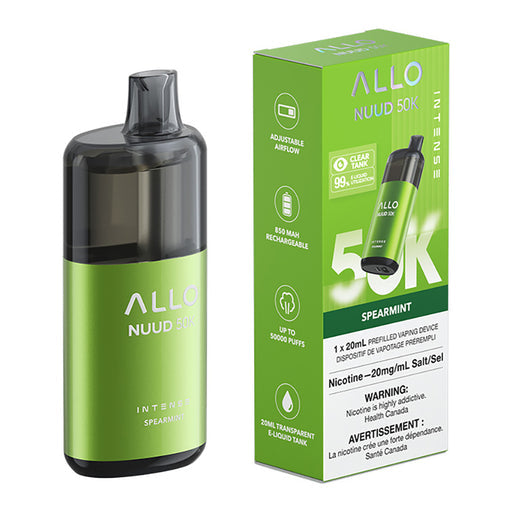 Allo Intense Nuud 50k Disposable Vape Device - Spearmint (Provincial)