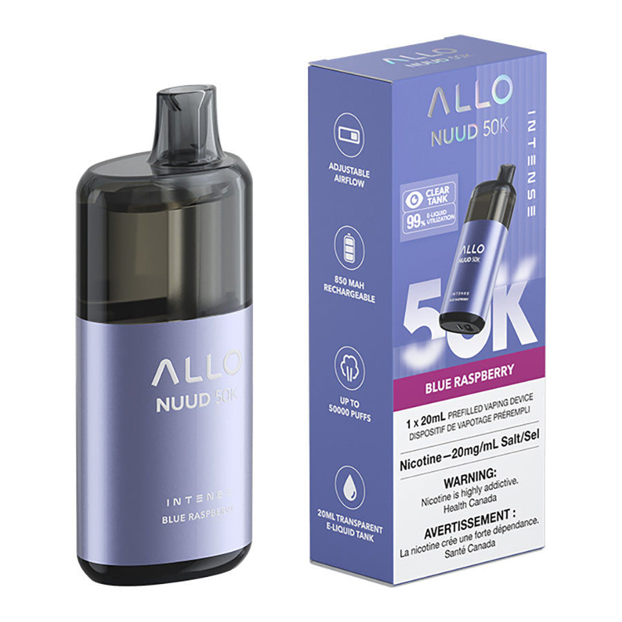 Allo Intense Nuud 50K Disposable Vape Device - Blue Raspberry (Provincial)