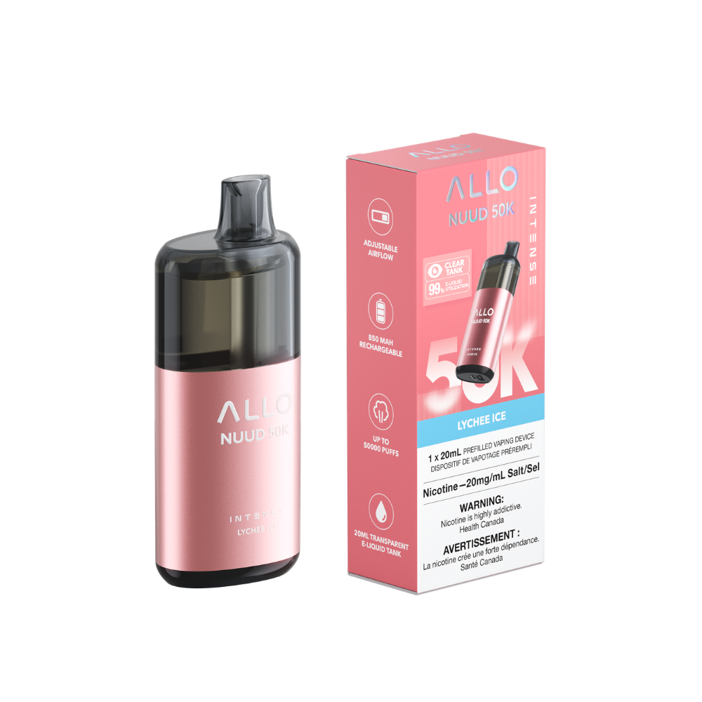 Allo Intense Nuud 50K Disposable Vape Device - Lychee Ice (Provincial)