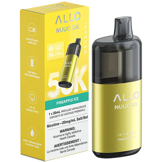 Allo Intense Nuud 50K Disposable Vape Device - Pineapple Ice (Provincial)