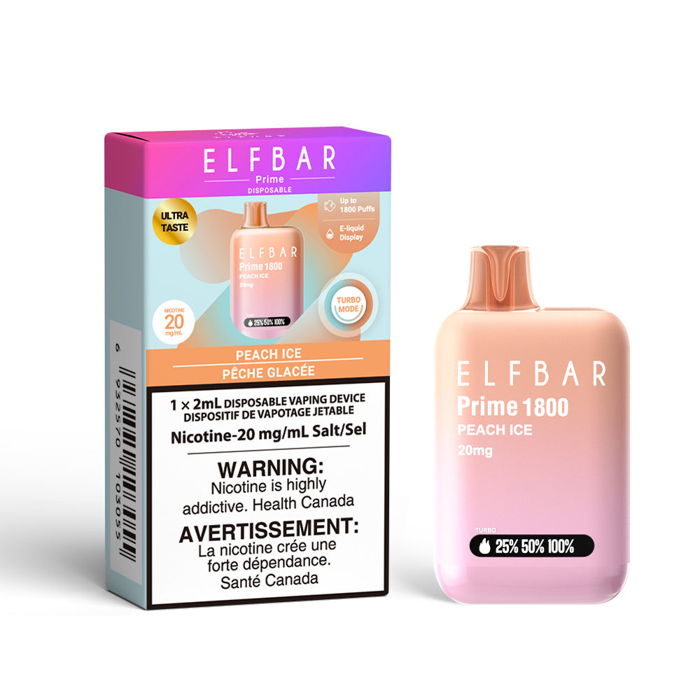 ELF BAR Prime 1800 Peach Ice 20mg/ml disposable (Provincial)