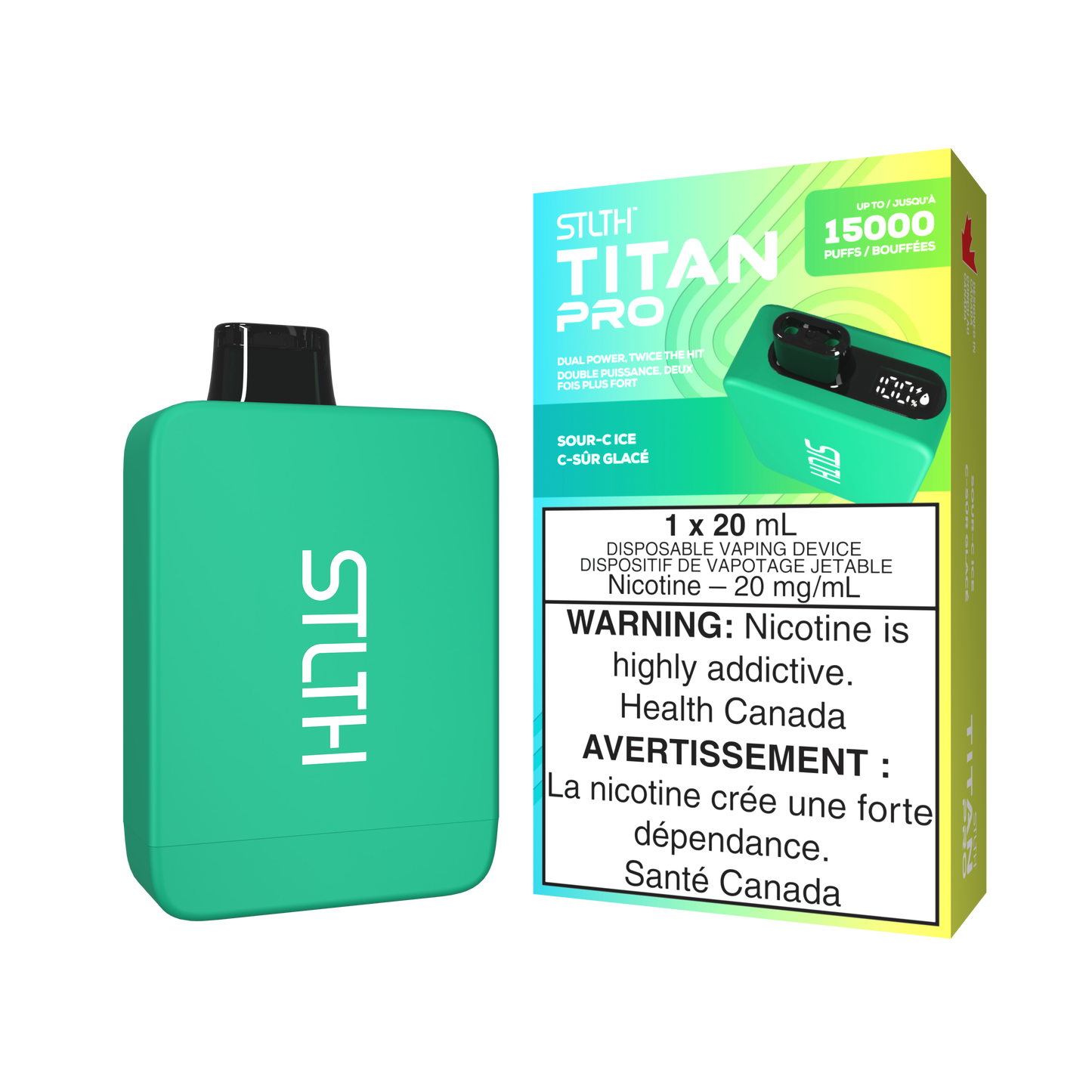STLTH Titan Pro 15K Sour-C Ice 20mg/ml Disposable (Provincial)