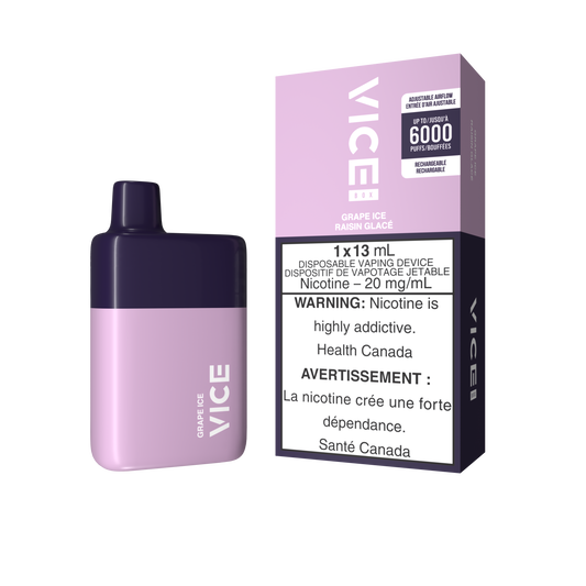 Vice Box 6000 Grape Ice 20mg/mL disposable(Provincial)