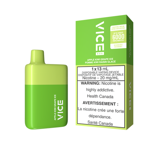 Vice Box 6000 Apple Kiwi Grape Ice 20mg/mL disposable (Provincial)