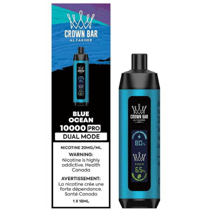Crown Bar Al Fakher 10K Berry Blue (Blue Ocean) 20mg disposable (Provincial)